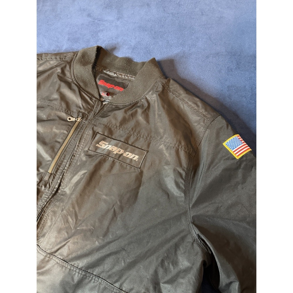 Snap On Tools Lightweight Bomber Jacket Men’s 3XL Black USA Patch